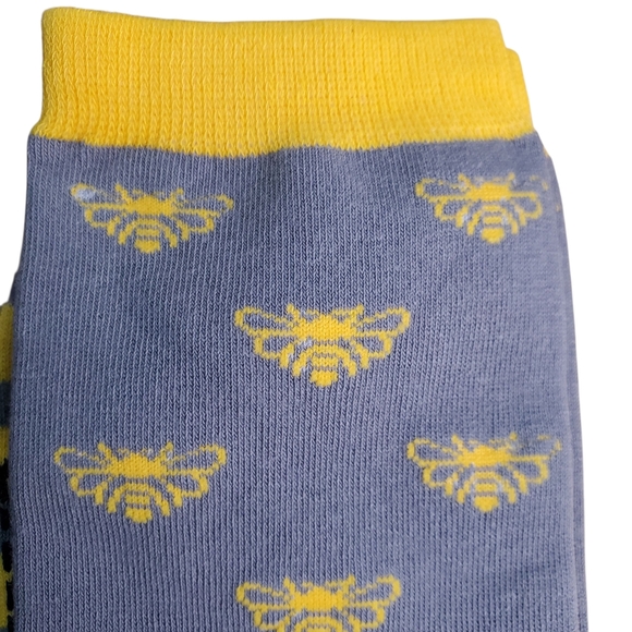 Jack Daniels Tennessee Honey Blue and Yellow Socks with Bees. NWOT - Picture 3 of 7
